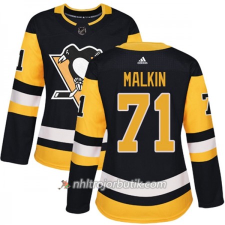 Dame Ishockey Pittsburgh Penguins Tröja Evgeni Malkin 71 Adidas 2017-2018 Svart Authentic